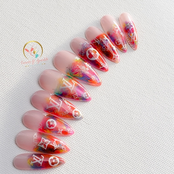 Neon Designer Brand Press on Nails - Picture 2 of 7